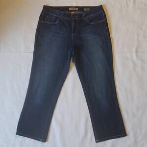 Vintage America Boho Straight Stretch Denim Blue Jeans 8 Short